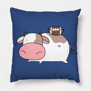 Cow and Football Pillow