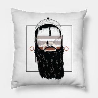 Bearded Alter ego version 3 Pillow