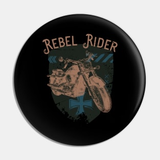 Rebel Rider Motorcycle Vintage Biker Pin