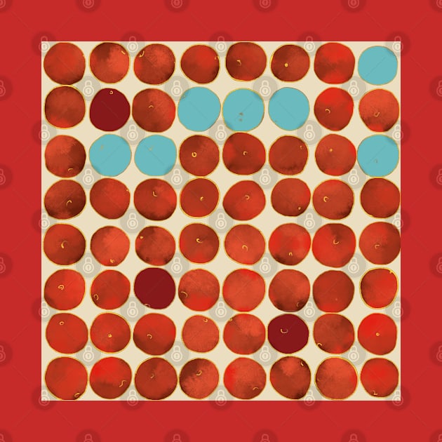 Red and blue apple pattern by Celentano