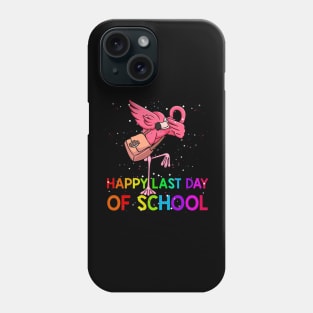 Dabbing flamingo woo hoo happy last day of school Phone Case