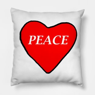 Peace Heart Pillow