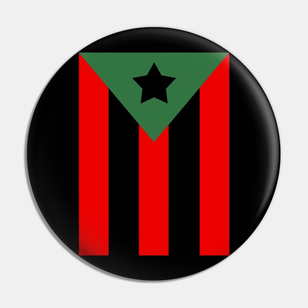 Afro Boricua Puerto Rican Flag Pin by PuertoRicoShirts