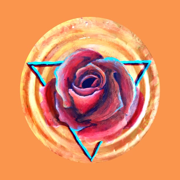 Geometric Rose Flower by CuddlyChimera
