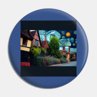 Starry Night Over Godric's Hollow Pin