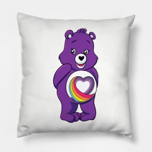 Rainbow Heart Care Bear Pillow