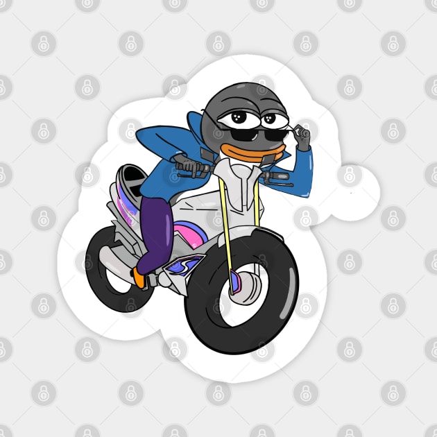 Linux Tux Penguin humor meme sticker Magnet by it-guys