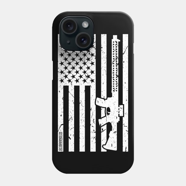 Distressed Flag with AR15 Phone Case by Rebranded_Customs