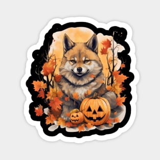 Akita dog Halloween Magnet