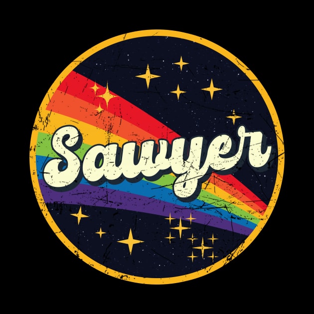 Sawyer // Rainbow In Space Vintage Grunge-Style by LMW Art