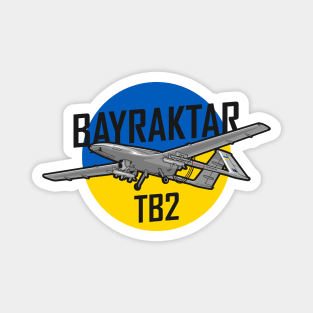 Blue Yellow Ukraine Bayraktar Drone Magnet