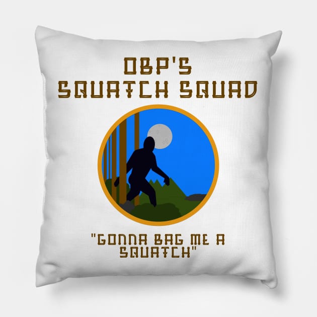 OBP - Squatch Squad Pillow by bizarrepodcast