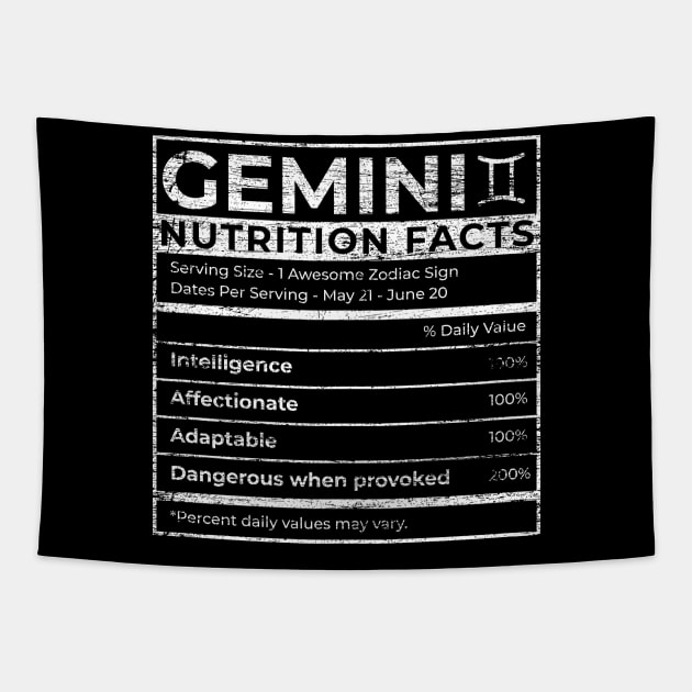 Gemini Zodiac Signs Tapestry by ShirtsShirtsndmoreShirts