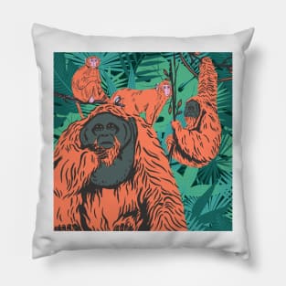 Exotic Monkey Party Pillow