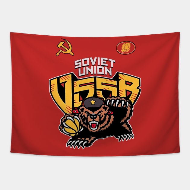 SOVIET UNION BASKETBALL TEAM Tapestry by Dystopianpalace