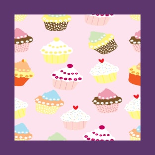 Cupcake Pattern T-Shirt