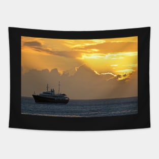 Sunset on Simpon Bay Saint Martin Caribbean Tapestry