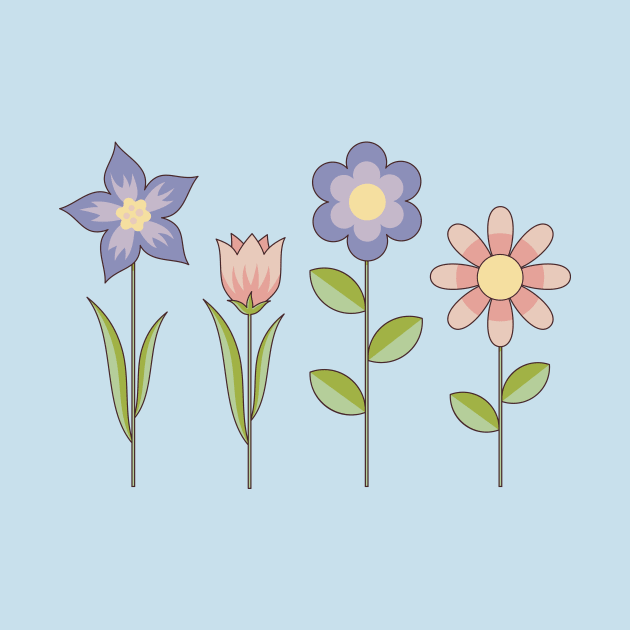 Retro Flowers by sifis