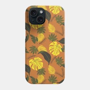 Tropical leaves pattern Phone Case