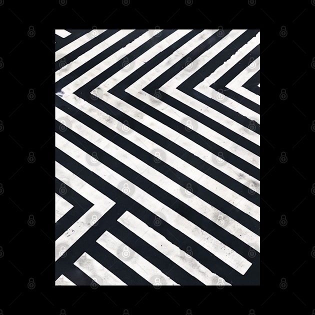 Photo of Black and White Stripes Street Floor by TRK create