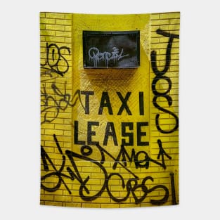 Graffiti Tag Taxi Lease Long Island City NYC Tapestry