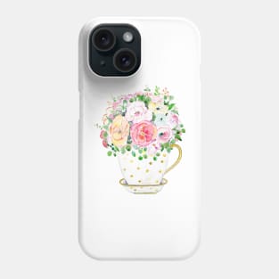 Flowers in a cup watercolor Phone Case