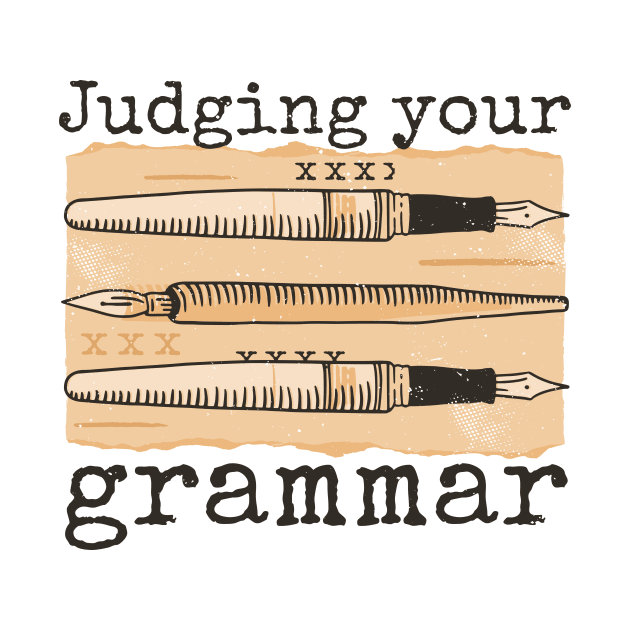 Judging Your Grammar // Funny Editor Vintage Pens by SLAG_Creative