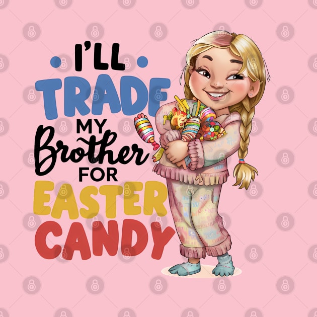 I Will Trade My Brother For Easter Candy by BobaTeeStore