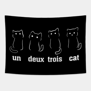 un deux trois cat Tapestry