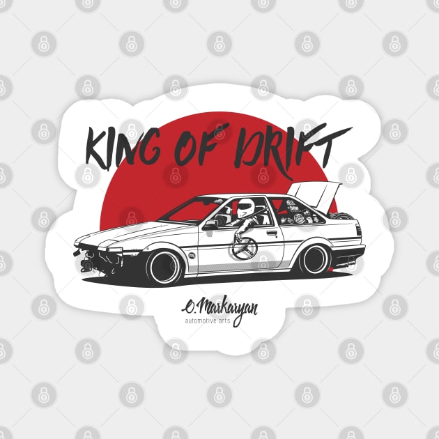 AE86 King of Drift Magnet by Markaryan