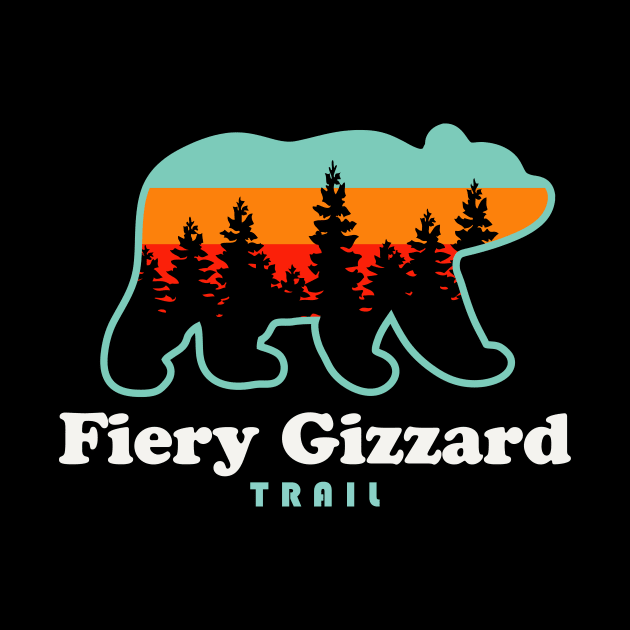 Fiery Gizzard Trail Camping Tennessee Bear Retro by PodDesignShop