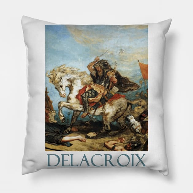 Atilla the Hun by Eugène Delacroix Pillow by Naves