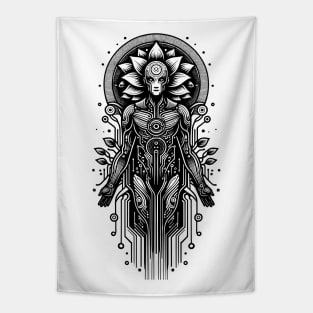 Mystical Android Deity Tapestry