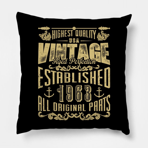 Highest quality USA vintage aged perfection established 1963, All original parts! Pillow by variantees