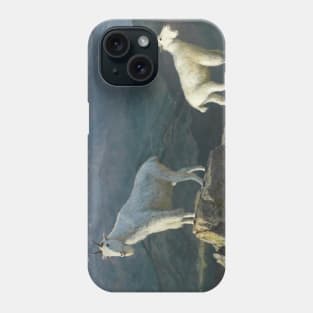 Mountain Goats by Albert Bierstadt Phone Case