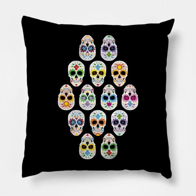 Dia de los muertos 2 Pillow by ewdondoxja