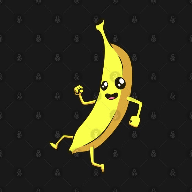 Kawaii Cartoon Banana by Modern Medieval Design