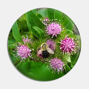 Bumble Bee on a Burdock Pin