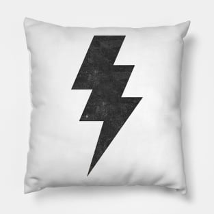 Lightning Bolt black Pillow