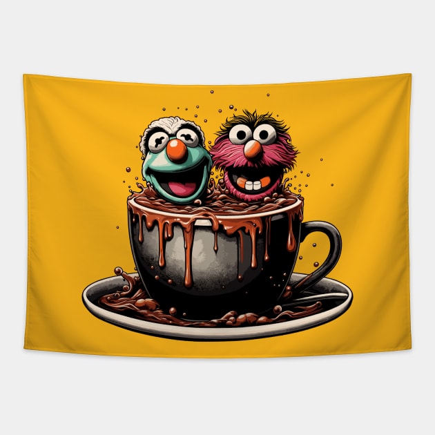 Muppets Coffee Tapestry by Juancuan