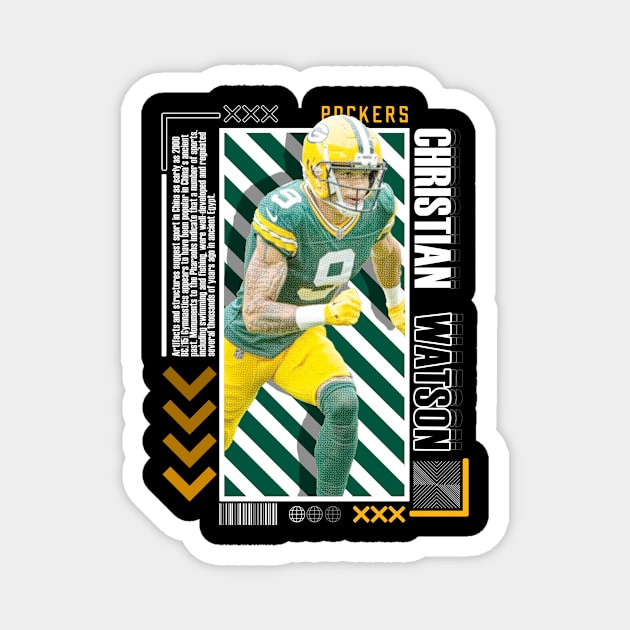 Christian Watson Football Paper Poster Packers 9 - Christian