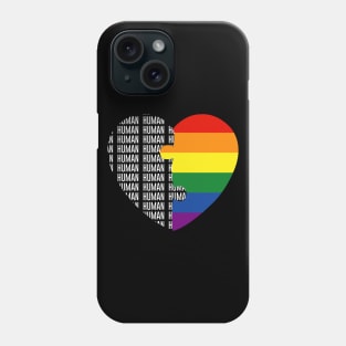 Heart LGBT flag, lgbt community, human. Phone Case