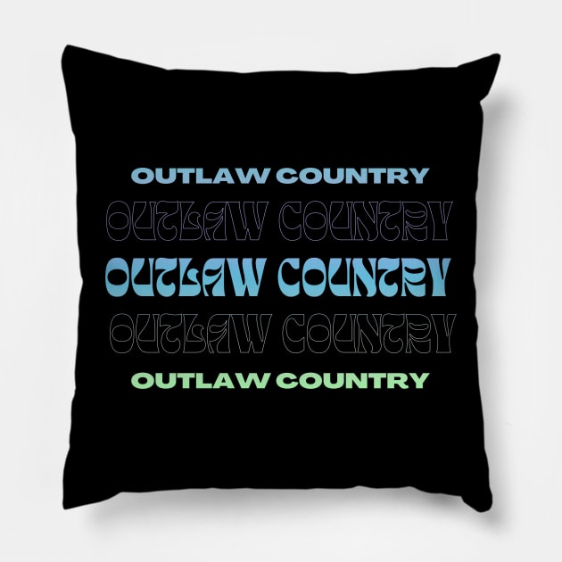 Outlaw Country // Typography Fan Art Design Pillow by bambangbuta