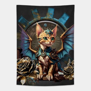 Wonderful fantasy steampunk cat. Tapestry