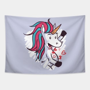 Valentines Unicorn Tapestry