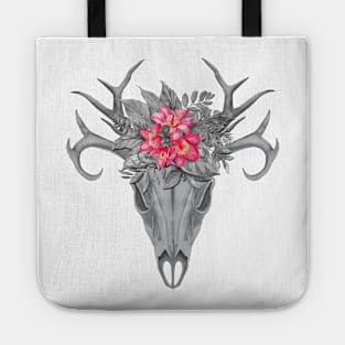 💗🖤 Red and black boho skull Tote