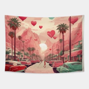 Las Vegas Nevada Valentine's Day Vintage Retro Tapestry