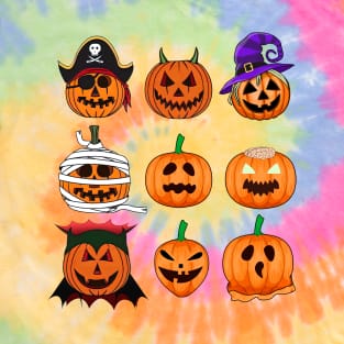 Halloween Costume Pumpkin Characters T-Shirt