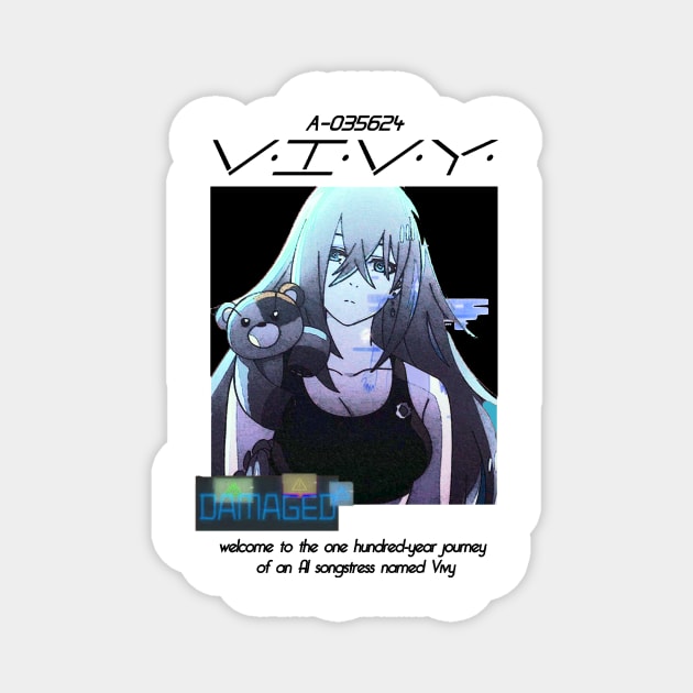 Vivy: Fluorite Eyes Song ''DAMAGED'' V2 Anime Manga Magnet by riventis66