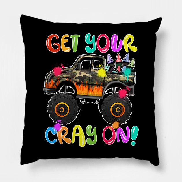 Get Your Cray On Back To School Pillow by peskyrubeus